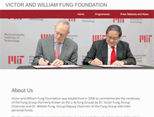 Tablet Screenshot of fungfoundation.org